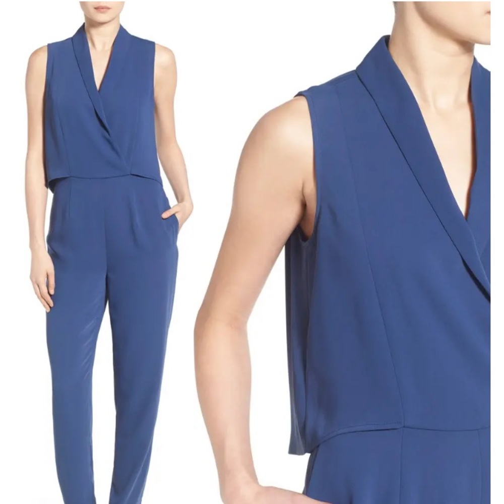 Cooper & Ella Black surplice jumpsuit